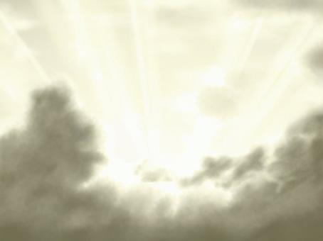 光線を放つ日の出の空 背景,日の出,空,太陽,光,光線,雲,初日の出,ご来光,朝日のイラスト素材