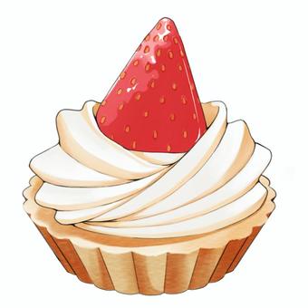 苺タルト いちご,デザート,タルト,一口,クリーム,ケーキのイラスト素材