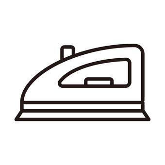 アイロンのアイコン アイロン,家電,アイコン,アイコン単品,クリーニング,モノクロ,電化製品のイラスト素材