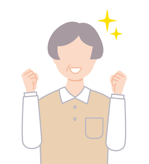 喜ぶ普通のおばさん５ バンザイ,喜ぶ,人,1人,人物,おばさん,女性,70代,60代,シニアのイラスト素材