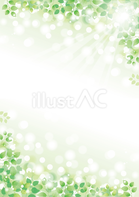 新緑キラキラと木漏れ日縦2 新緑,葉っぱ,キラキラのイラスト素材