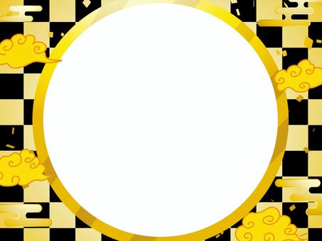 正月和風和柄年賀状