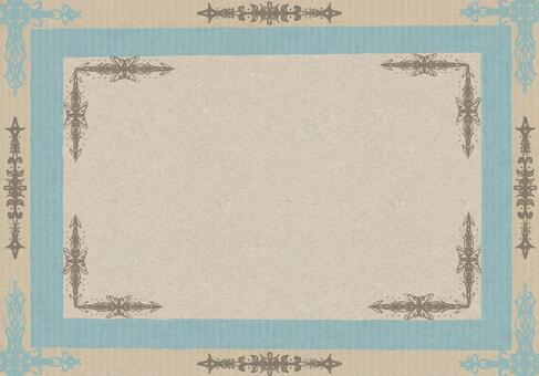 ベージュと水色の装飾フレーム背景 装飾,フレーム,高級感,ベージュ,水色,ロイヤル,枠,額縁,コピースペース,テクスチャのイラスト素材