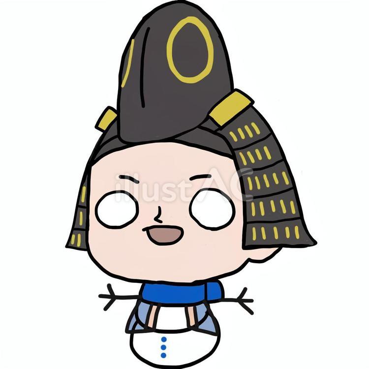 ゆるい加藤清正 ゆきだるまさん 加藤清正,虎之助,清正公さんのイラスト素材