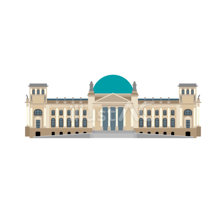 ドイツの国会議事堂 国会議事堂,ドイツ,ベルリンのイラスト素材