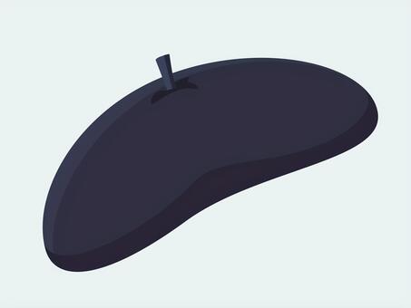 おしゃれな紺・ネイビーのベレー帽イラスト ベレー帽,帽子,紺色のイラスト素材
