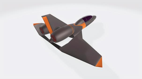 ティルトジェットブースターVTOL機④ ティルトジェットブースターVTOL機④ 戦闘機,偵察機,コックピット,ライト,ジェット,ブースター,パワーノズル,垂直尾翼,デルタ翼,sfのイラスト素材