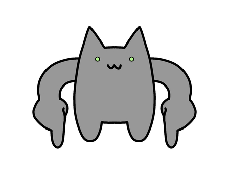 下を指さす猫 指差し,下,指示,方向,猫,かわいい,人差し指のイラスト素材