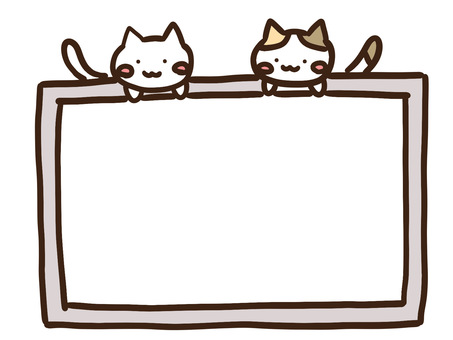 ホワイトボードに乗るかわいいねこたち ホワイトボードに乗るかわいいねこたち ホワイトボード,ねこ,ボード,フレーム,かわいい,学校,手書き,ゆるい,シンプル,デフォルメのイラスト素材