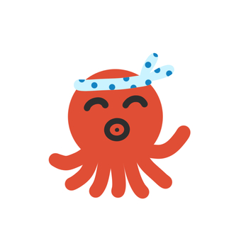 タコ・はちまき タコ,はちまき,笑顔,お祭り,屋台,海,生き物,可愛い,手書き,赤のイラスト素材