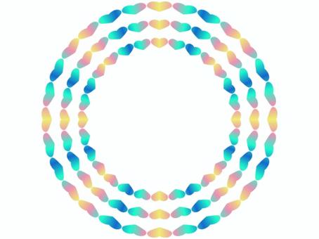 ハ−トの丸いフレ−ム