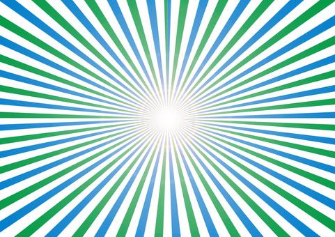 放射A4 放射,広がる,光,パターン,線,シンプル,背景,緑,2色,a4のイラスト素材