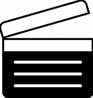 映画アイコン 映画,カチンコ,撮影,ビデオ,シーン,カット,アイコン,マーク,モノクロ,ピクトのイラスト素材