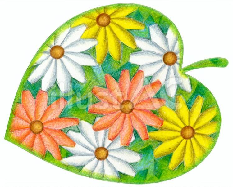 花と木の葉のイラスト 植物,花,フラワーのイラスト素材