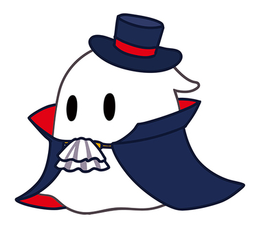 吸血鬼の仮装をするおばけ ハロウィン,おばけ,オバケ,かわいい,秋,シンプル,可愛い,10月,イベント,子供向けのイラスト素材