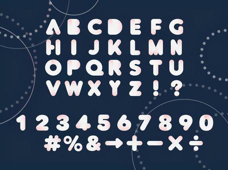 ピンクの丸いアルファベット, alphabet, anglais, le mot, JPG, PNG and AI