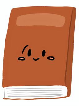 笑顔のかわいい本（線なし） 本,笑顔,かわいい,キャラクター,読書,読み物,読書の秋,秋,閉じた本,赤い本のイラスト素材