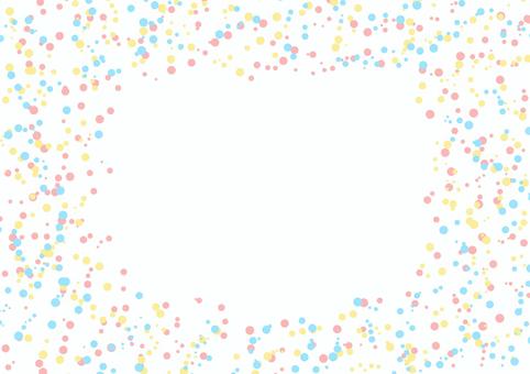 カラフルなパステルカラーのドットフレーム ドット,水玉,玉,丸,円,飾り,装飾,デコレーション,イベント,パーティーのイラスト素材