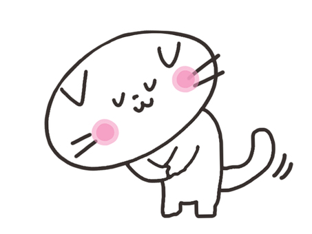 お辞儀する猫