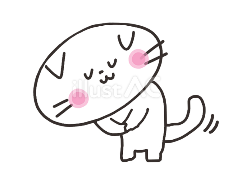 お辞儀する猫 猫,お辞儀,挨拶のイラスト素材