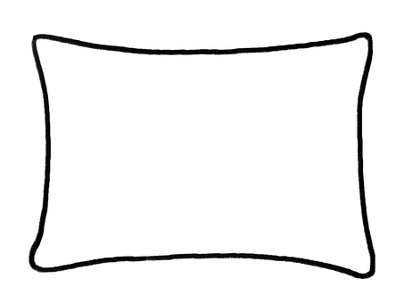 手書き_枕_01 枕,寝具,睡眠,ベッド,寝室,安眠,快眠,リラックス,休息,クッションのイラスト素材