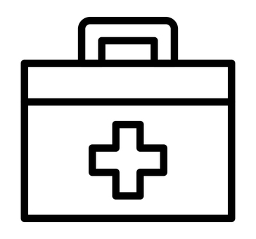 救急箱 救急箱,救急,医療,応急処置,保健,アイコン,物,黒のイラスト素材