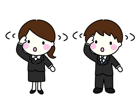 探す　会社員 探す,探し物,探索,会社員,サラリーマン,男性,女性,スーツ,男女,かわいいのイラスト素材