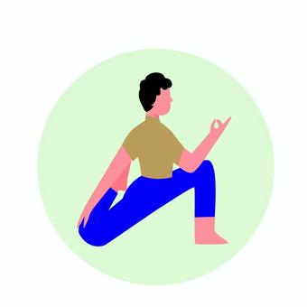 ヨガ 051 ヨガ 051 ヨガ,ストレッチ,エクササイズ,ポーズ,全身,部位,腹筋,筋肉痛,トレーニング,筋肉のイラスト素材