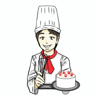 パティシエ　女性 パティシエ,ケーキ,仕事,お菓子,女性のイラスト素材