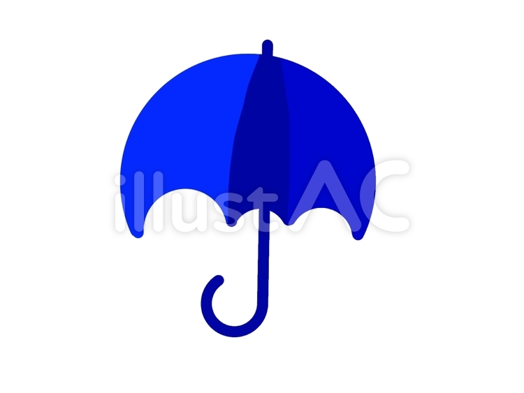 青い傘 雨,傘,青のイラスト素材