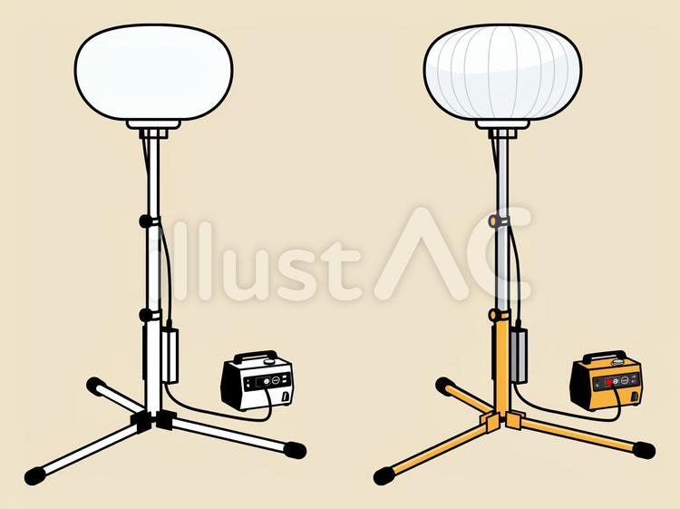 投光器 バルーン,投光器,投光機のイラスト素材