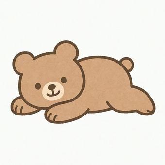 寝転がるくま