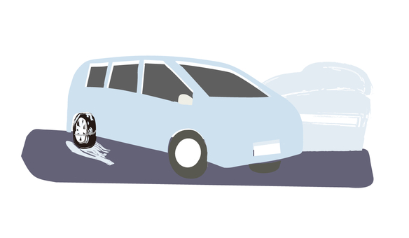 滑り止めをかけた車 滑り止め,車,冬,タイヤ,積雪,シンプル,ベクター,スキー,雪,生活のイラスト素材