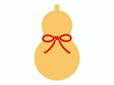 ひょうたん ひょうたん,アイコン,デフォルメ,ベクター,カラー,単品,単体,瓢箪,縁起物,紐のイラスト素材
