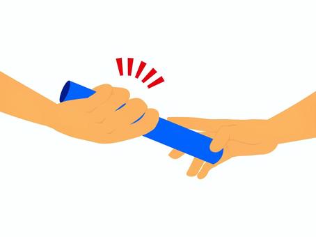バトンを受け取る バトン,リレー,スポーツ,バトンタッチ,陸上,受け取る,引き継ぐ,手,渡す,体育祭のイラスト素材