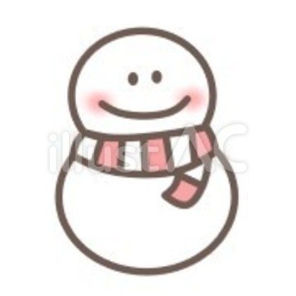 マフラーと雪だるま