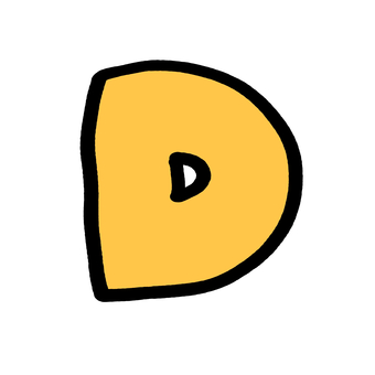 手描きD アルファベット,d,文字,手描き,英語のイラスト素材