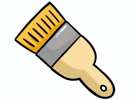 ハケ ハケ ハケ,塗る,ペンキ,刷毛,塗装,作業,リフォーム,リノベーション,diy,大工のイラスト素材
