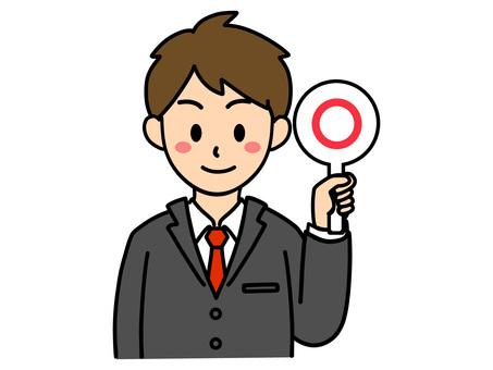 A businessman holding a circle, , JPG, PNG and AI