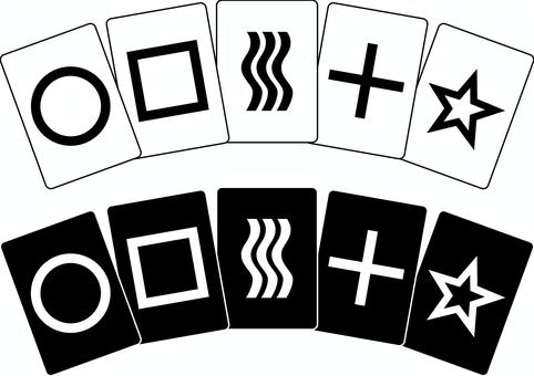 ESPカードb ESPカードb espカード,ゼナーカード,エスパーカード,超能力,カード,心理学,実験,esp,ゼナー,エスパーのイラスト素材