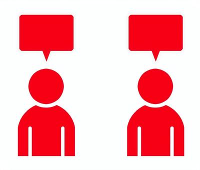 会話（人物吹き出し） 人,人物,イメージ,シンプル,吹き出し,アイコン,男性,バストアップ,上半身,会話のイラスト素材