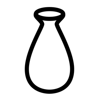 徳利_シルエット02 徳利,お酒,日本酒,熱燗,酒,とっくり,モノクロ,アイコン,線画のイラスト素材