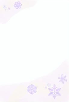 はがき用雪の結晶フレーム(ピンク) はがき用雪の結晶フレーム(ピンク) 雪の結晶,フレーム,冬,はがき,縦型,背景,寒中見舞い,シンプル,上品,冷たいのイラスト素材