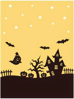 ハロウィンのイメージイラスト ハロウィン,お化け屋敷,秋,10月,イベント,ハッピーハロウィン,トリックオアトリート,ゴースト,パンプキン,かぼちゃのイラスト素材