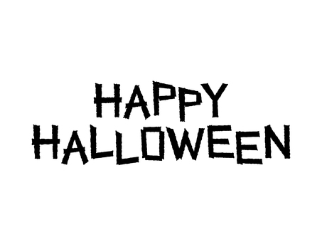 ハッピーハロウィンロゴ ハッピーハロウィンロゴ ハロウィン,文字,秋,ロゴ,10月,ハッピー,イベント,10月31日,パーツ,黒のイラスト素材