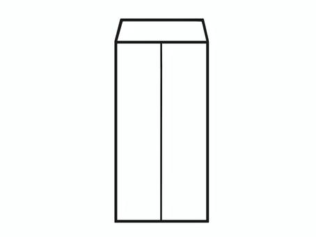 開いた白封筒の裏面のイラスト 生活,封筒,開封,裏面,郵便物,届け物のイラスト素材