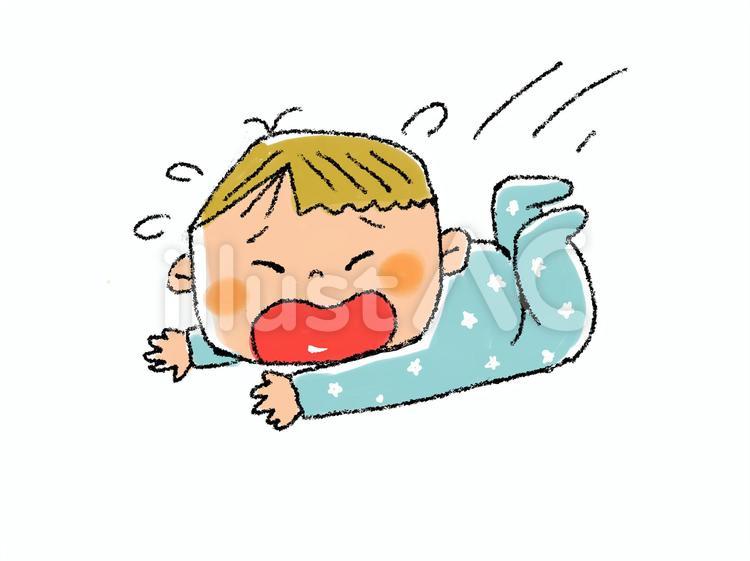 うえ～ん よちよち歩き,転ぶ,泣くのイラスト素材