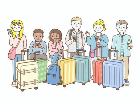 Illustration, foreign tourists, tourist, foreigners visiting japan, 