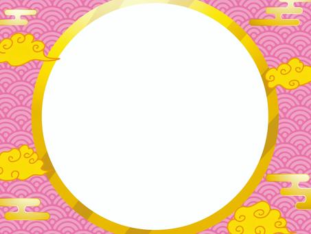 正月和風和柄年賀状