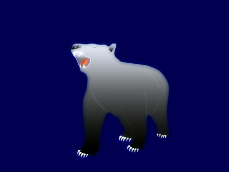 クマのシルエット クマ,動物,害獣,シルエット,ヒグマ,ツキノワグマ,出没,注意,危険,被害のイラスト素材